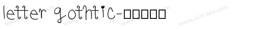 letter gothtic字体转换